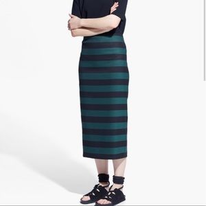 MNG green and Black Pencil skirt